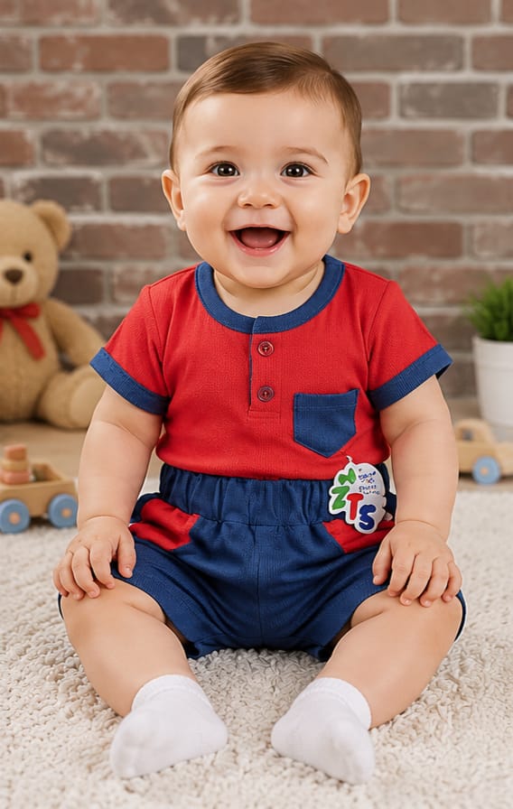 طقم ولادي صيفي قطعتين 👶☀️